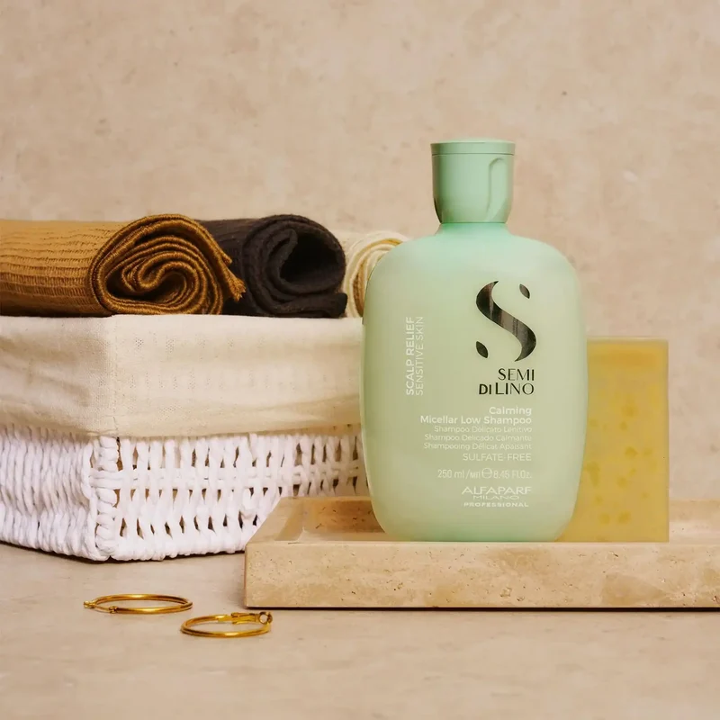Alfaparf Semi di Lino Calming Micellar Low Shampoo 250ml - Shampoo Delicato Lenitivo per Cute e Capelli Sensibili