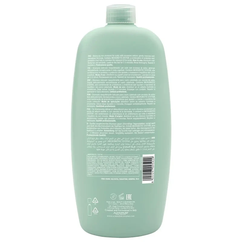 Alfaparf Semi di Lino Balancing Low Shampoo 1000ml - Capelli Grassi e Oleosi