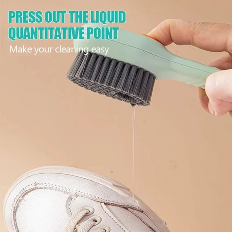 Spazzola multifunzione per scarpe e indumenti con contenitore per liquido