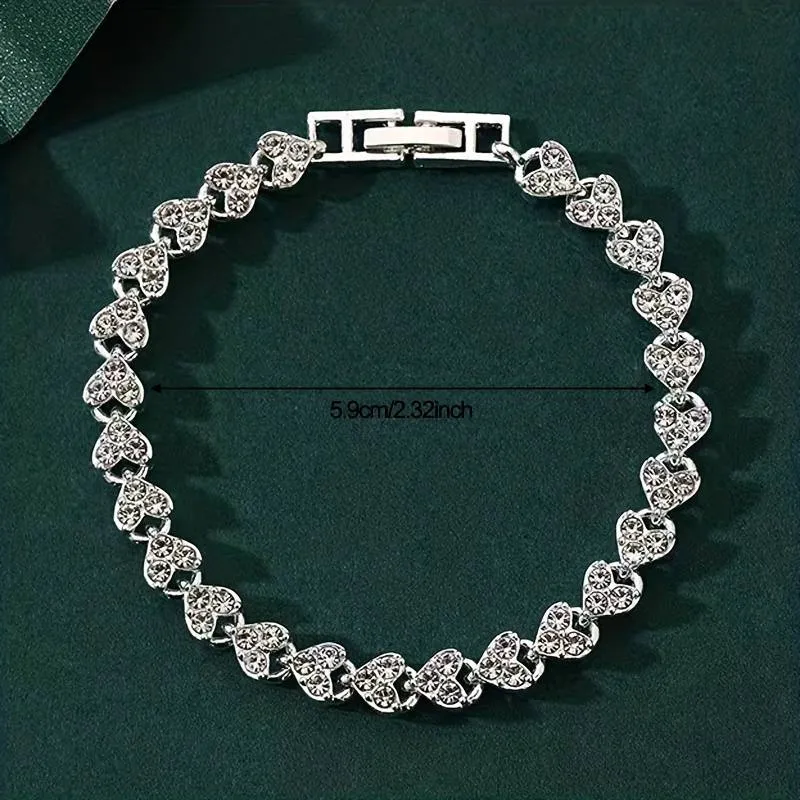 Bracciale Tennis Cuori Lucenti