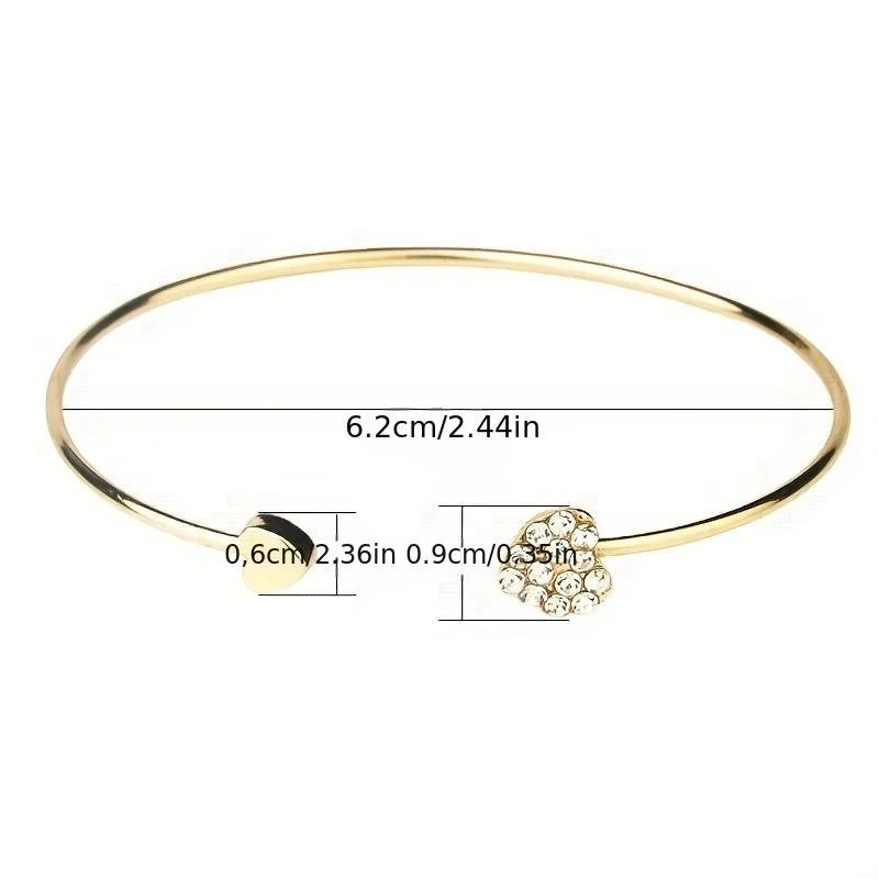 Bracciale Rigido Cuore Luminoso