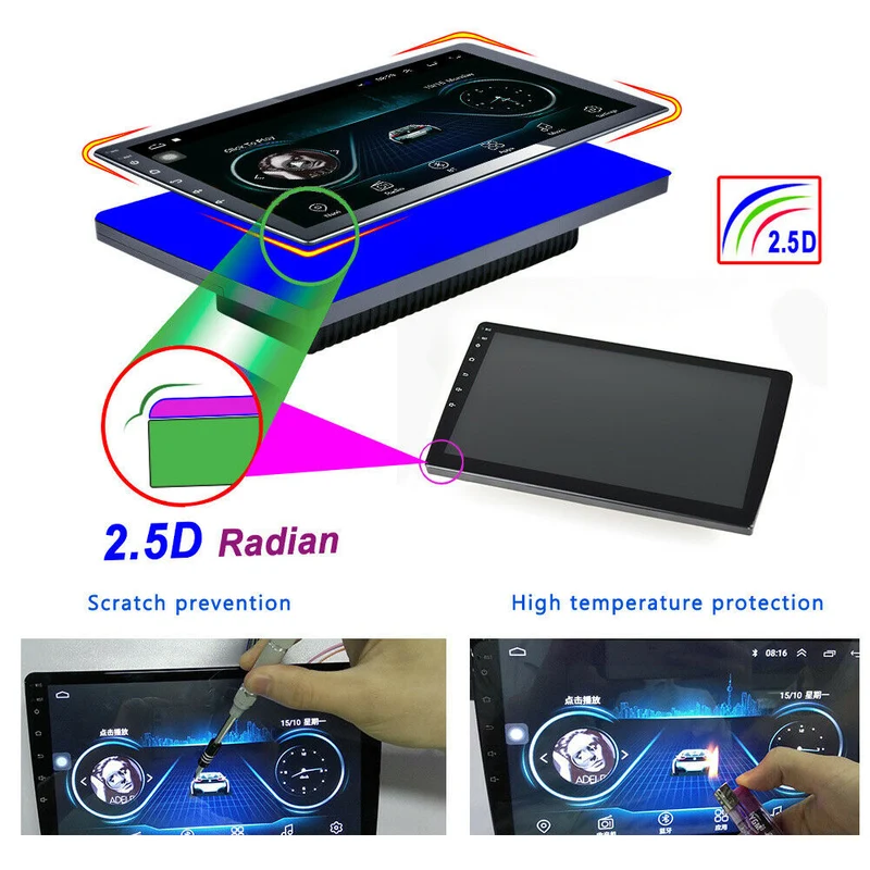 Autoradio 10.1" Pollici 2DIN GPS NAVI BLUETOOTH USB FM Android 9.1 HD Quad core