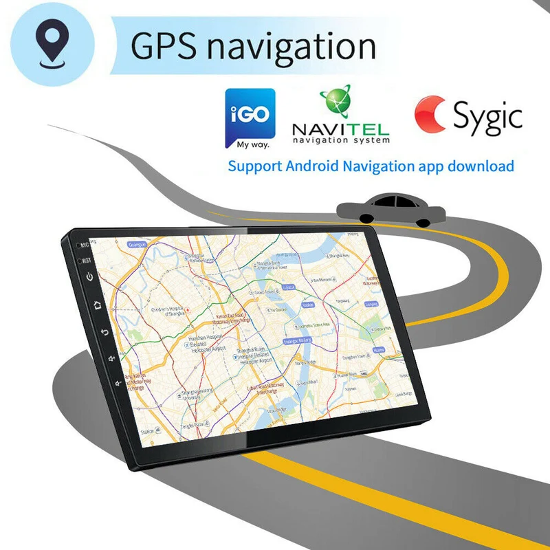 Autoradio 10.1" Pollici 2DIN GPS NAVI BLUETOOTH USB FM Android 9.1 HD Quad core