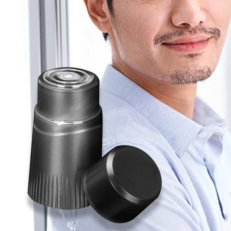 Rasoio elettrico da uomo ricaricabile tramite USB silenzioso per barba