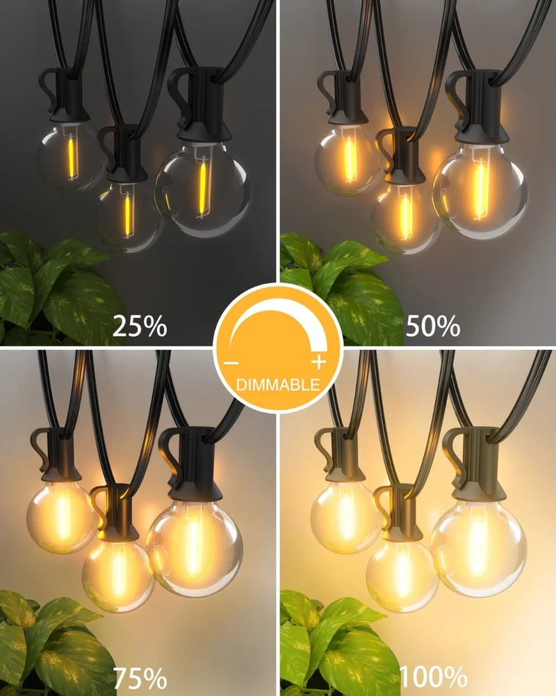 Catena 20 lampadine solari luce calda picchetto batterie ricaricabili l 5,60 mt