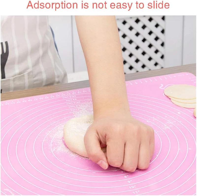 Tappetino per impasto 64x65 con segni di misurazione professionali resistenti all'usura tappetino da forno dai colori brillanti per la cucina di casa e per la preparazione di torte