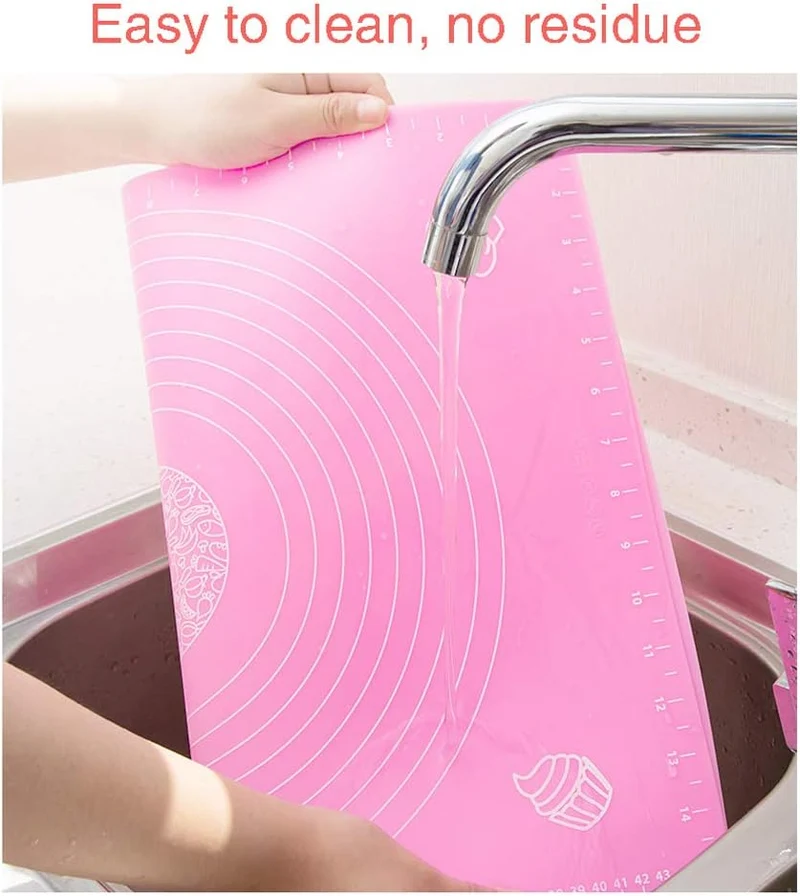Tappetino per impasto 64x65 con segni di misurazione professionali resistenti all'usura tappetino da forno dai colori brillanti per la cucina di casa e per la preparazione di torte