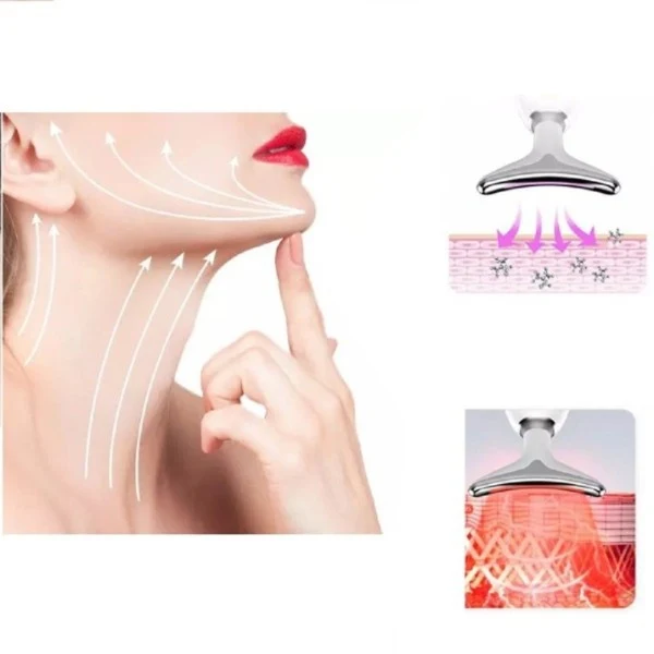 Massaggiatore Viso e Collo con Calore e Ionoterapia – Cura Antiage e Pulizia Profonda