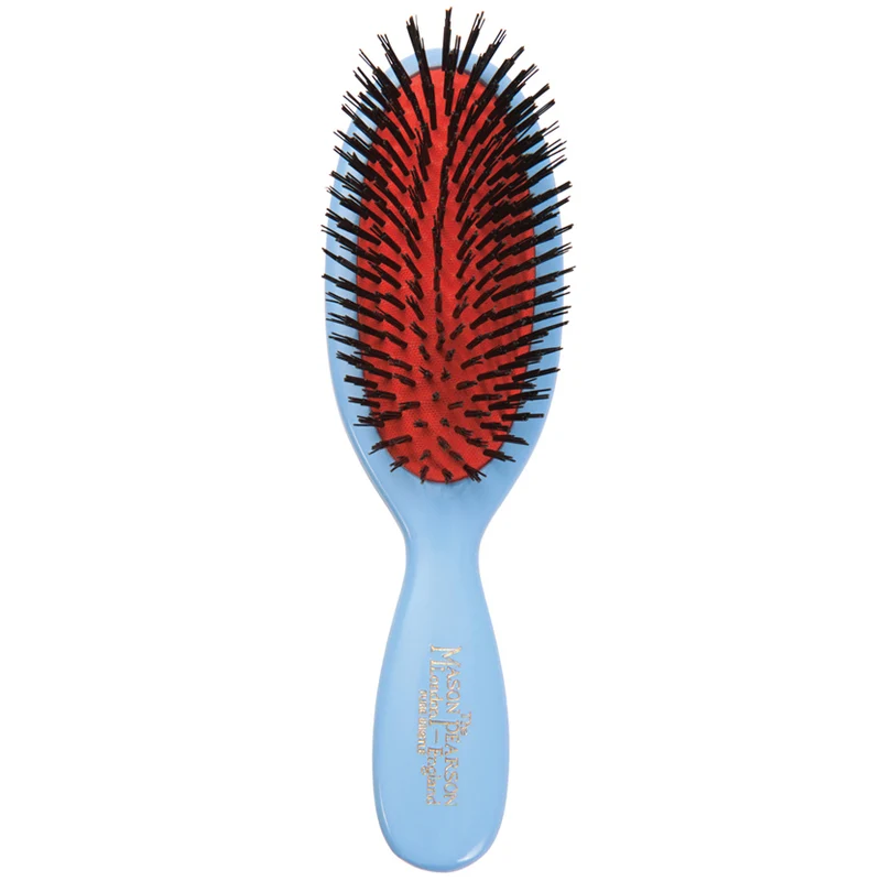 Pure Boar Bristle Pocket Brush Blue