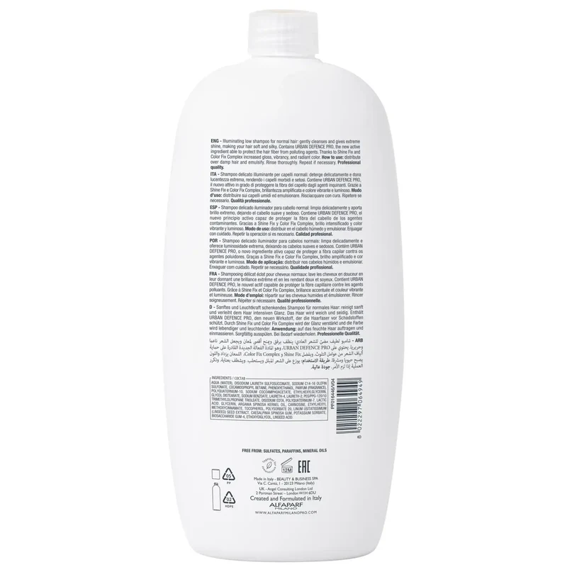 Alfaparf Semi di Lino Illuminating Low Shampoo Senza Solfati 1000ml per Tutti i Tipi di Capelli