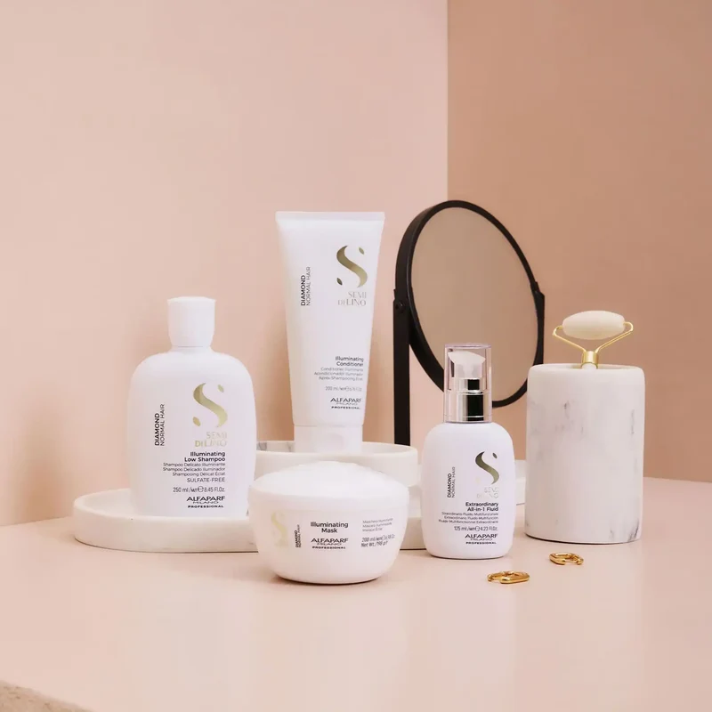 Alfaparf Semi di Lino Illuminating Low Shampoo Senza Solfati 1000ml per Tutti i Tipi di Capelli