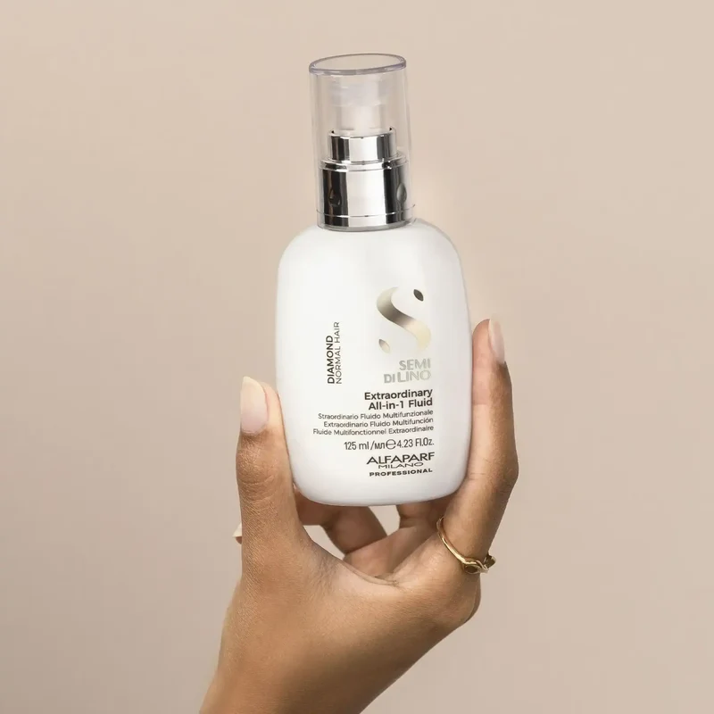 Alfaparf Semi di Lino Extraordinary All-In-1 Fluid 125ml - Senza Risciacquo per tutti i Tipi di Capelli