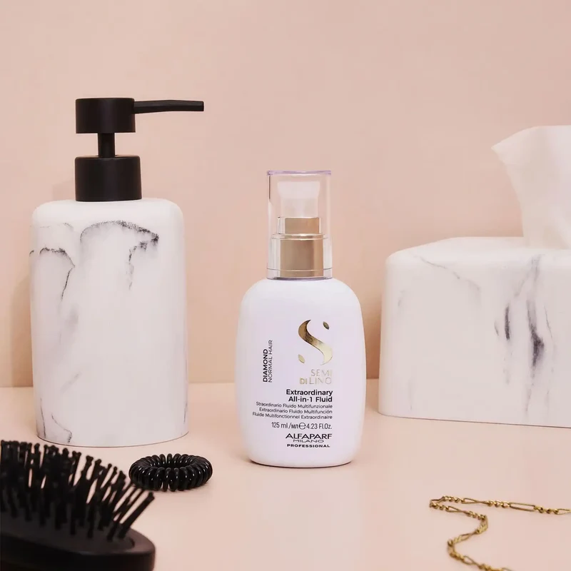 Alfaparf Semi di Lino Extraordinary All-In-1 Fluid 125ml - Senza Risciacquo per tutti i Tipi di Capelli