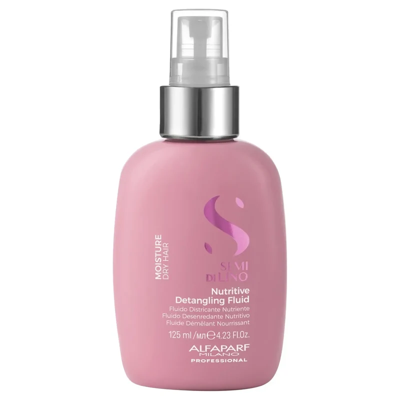 Alfaparf Semi di Lino Nutritive Detangling Fluid 125ml - Fluido Districante Senza Risciacquo per Capelli Secchi