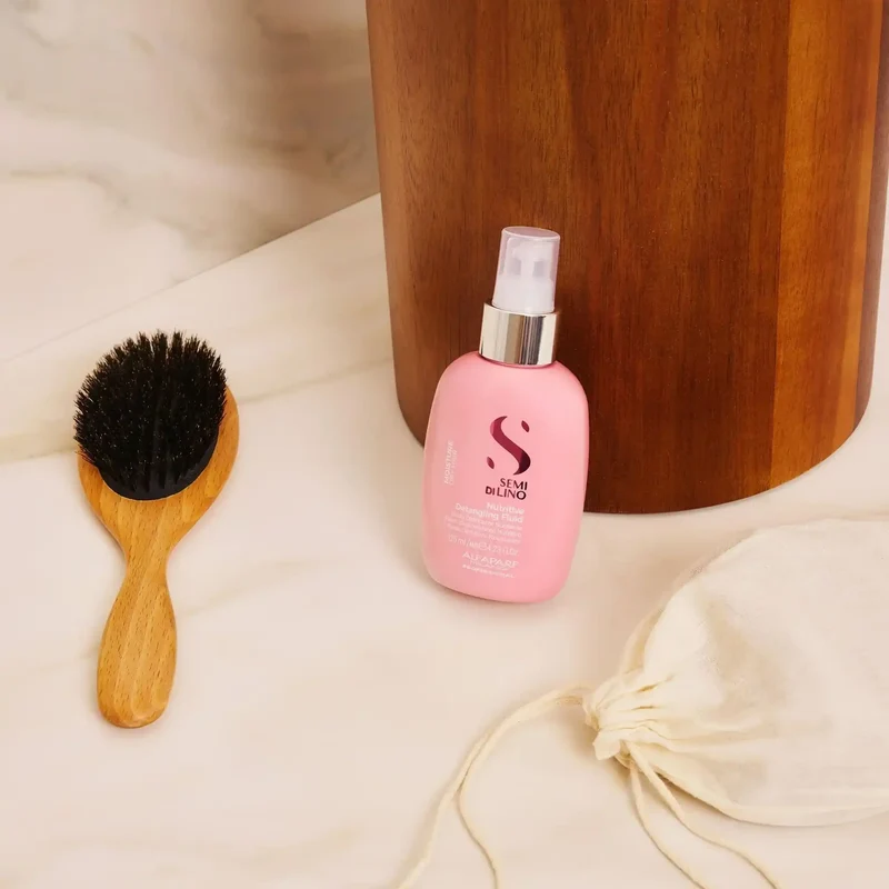 Alfaparf Semi di Lino Nutritive Detangling Fluid 125ml - Fluido Districante Senza Risciacquo per Capelli Secchi