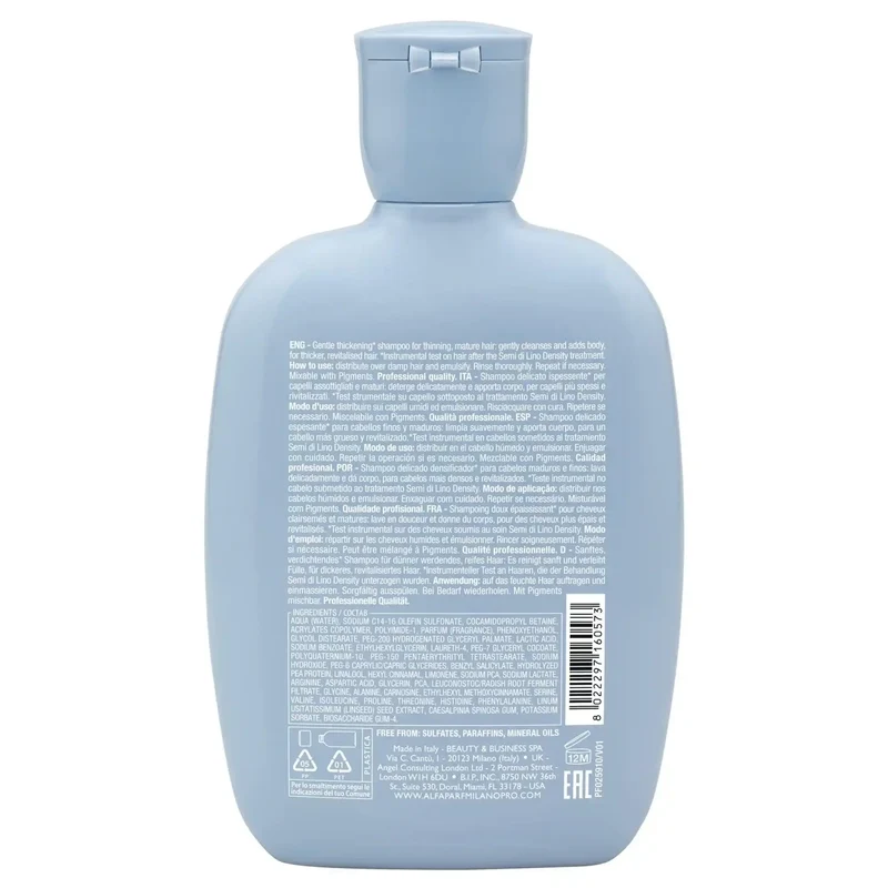 Alfaparf Semi di Lino Density Thickening Low Shampoo 250ml - Capelli Fini