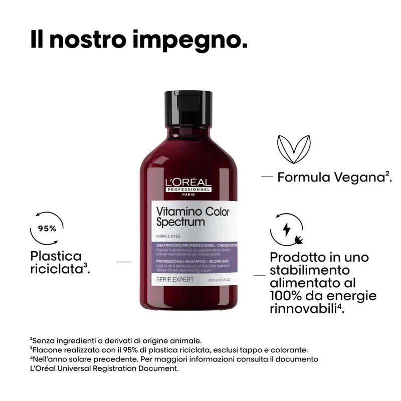 L'Oreal Vitamino Color Spectrum Shampoo Antigiallo per Capelli Biondi 300ml