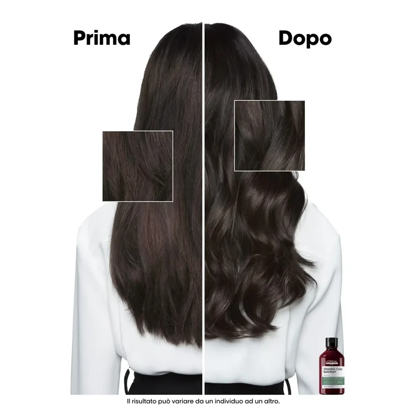 L'Oreal Vitamino Color Spectrum Shampoo Verde Neutralizzante Anti-Rosso Capelli Castani Scuri 300ml