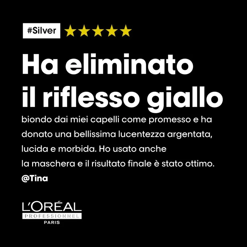 L'Oreal Refill Shampoo Silver 500ml - Antigiallo Capelli Bianchi o Grigi