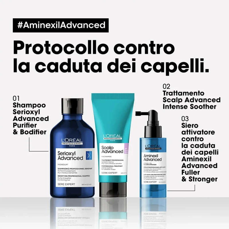 L'Oreal Aminexil Advanced Siero Fuller & Stronger 90 ml - Trattamento Anticaduta