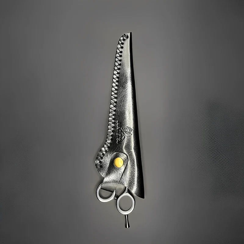 Juntetsu Single Scissor Protector - Pelle nera classica