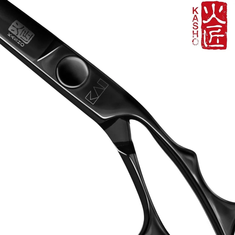 Kasho Offset argento: forbici da taglio per capelli NERE