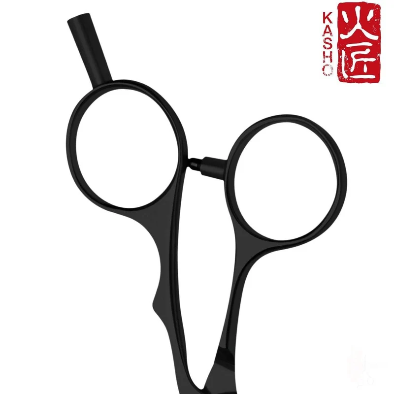 Kasho Offset argento: forbici da taglio per capelli NERE
