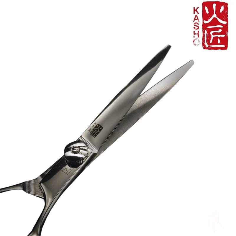 Kasho Forbici da taglio per capelli semi-offset verdi