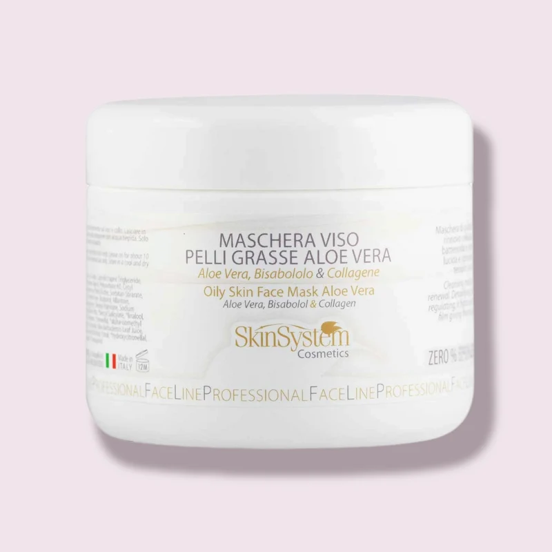 Maschera Viso Pelli Grasse Aloe Vera 250Ml