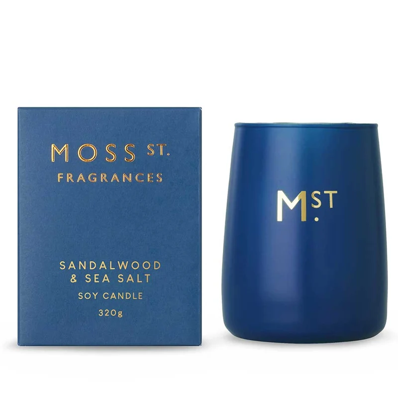 Sandalwood & Sea Salt - Large Soy Candle 320g