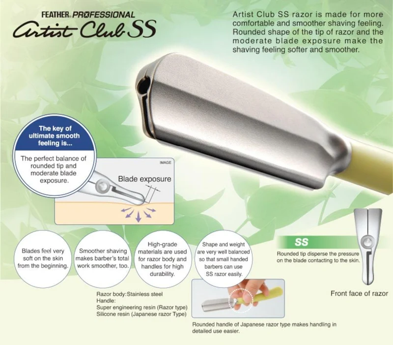 Rasoio pieghevole Professional Artist Club SS: FEATHER Safety Razor Co