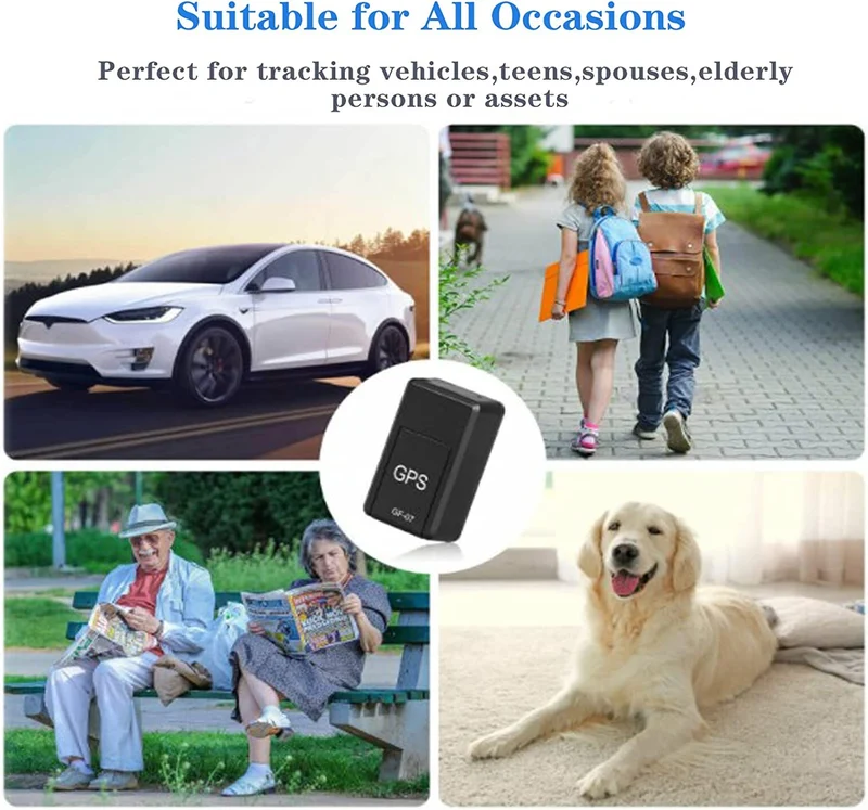 GPS Tracker Antifurto GF-07 Magnetico con SIM, Monitoraggio in Tempo Reale e Controllo da Smartphone per Auto, Moto, Bici, Bambini, Animali e Oggetti