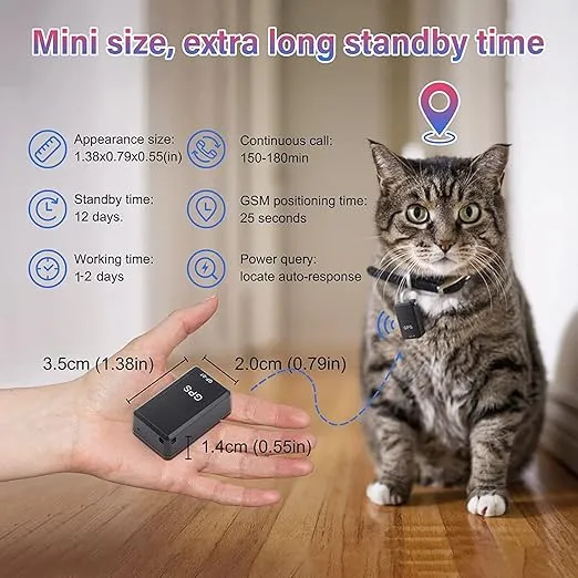 GPS Tracker Antifurto GF-07 Magnetico con SIM, Monitoraggio in Tempo Reale e Controllo da Smartphone per Auto, Moto, Bici, Bambini, Animali e Oggetti