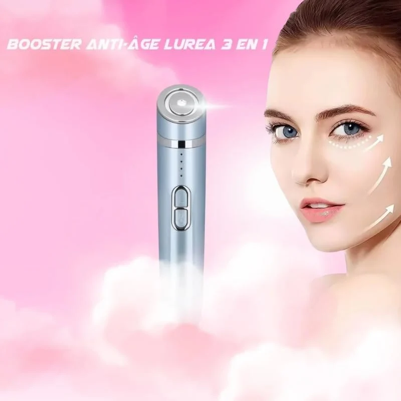 Mini Dispositivo HIFU 3 in 1 per Contorno Occhi e Viso con RF Radiofrequenza, EMS Microcorrente e Luce LED Ricaricabile