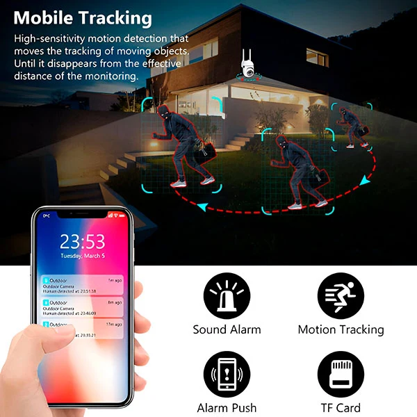 Telecamera Panoramica WiFi 360° con Attacco Lampadina E27 per Videosorveglianza e Controllo da Smartphone