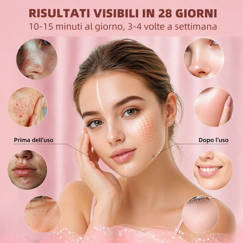 Maschera LED Viso 7 Colori in ABS Ricaricabile USB per Skin Care e Cura Estetica del Viso