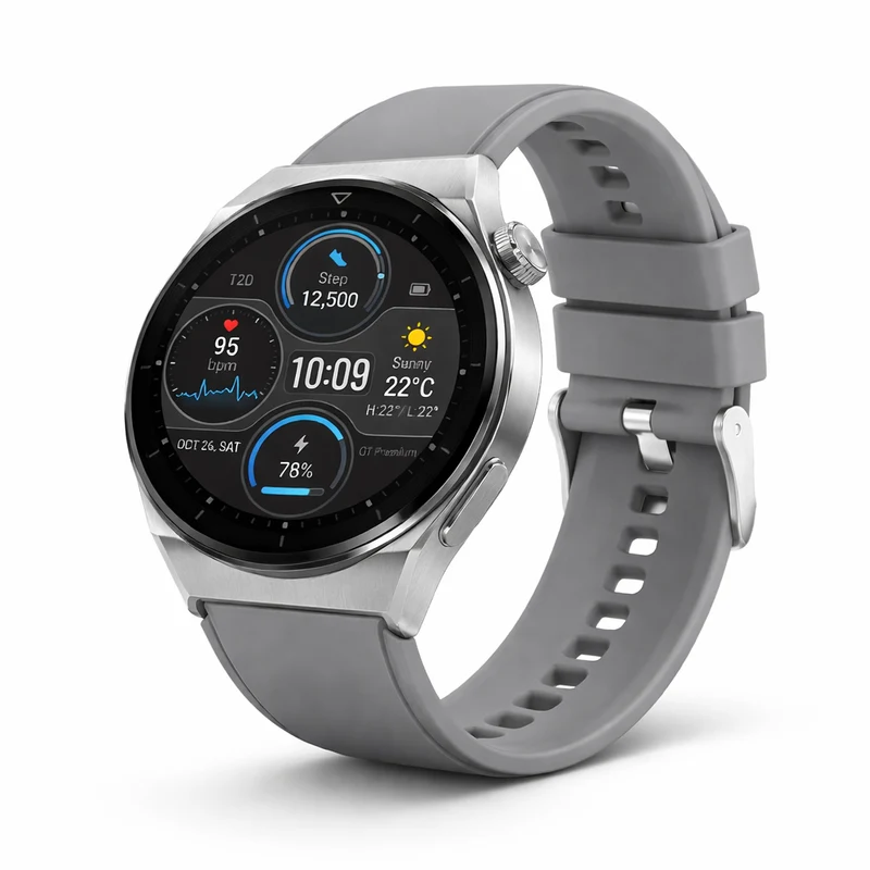 Smartwatch V5 in Acciaio Inox con 7 Cinturini, Chiamate Bluetooth e Fitness