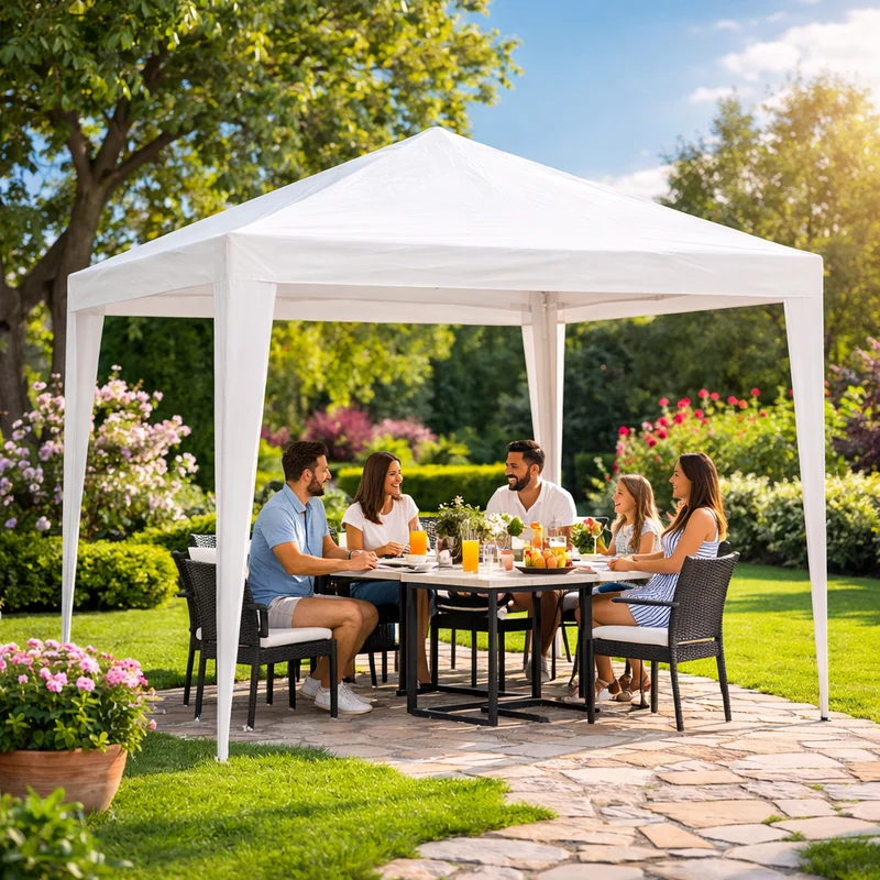 Gazebo da Esterno 3x3 m – Copertura Pratica e Versatile per Ogni Occasione
