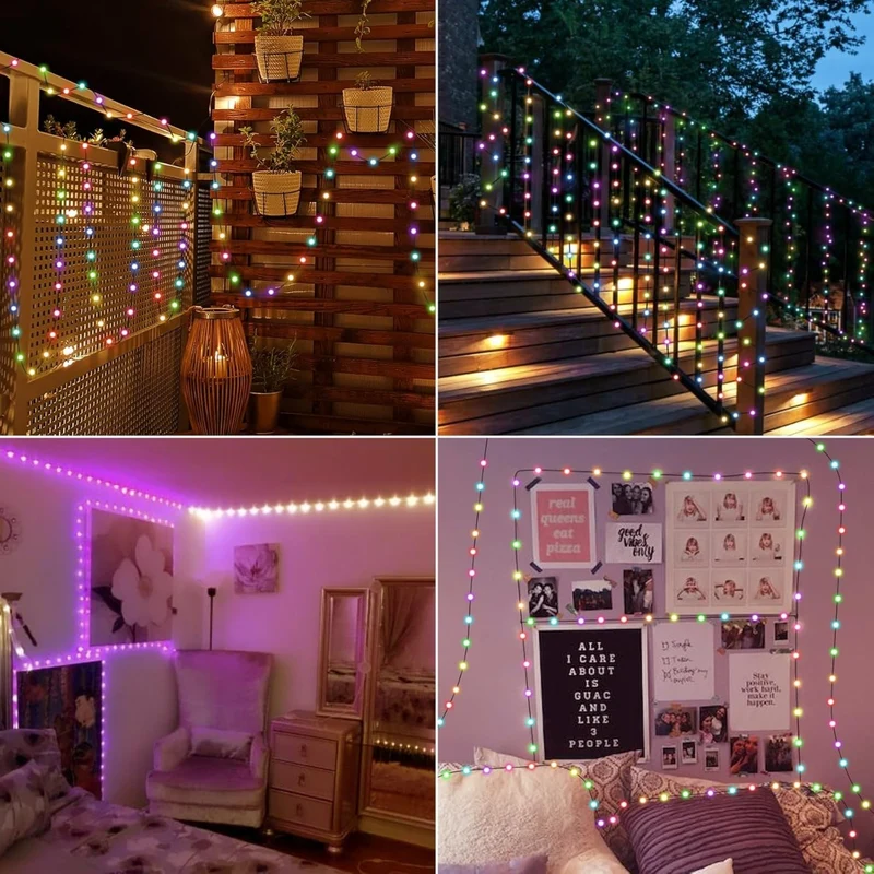 Luci LED RGB IC 7.5m 50 LED Impermeabili USB con App Telecomando Musica