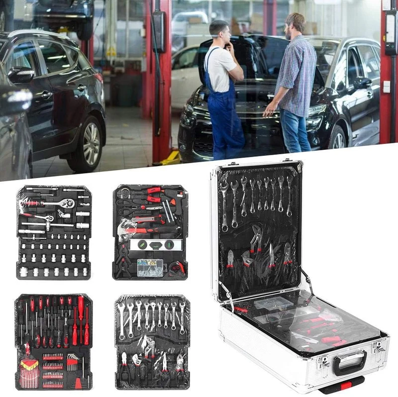 Set Attrezzi 800 Pezzi Professionale Cr-V con Valigia Ruote