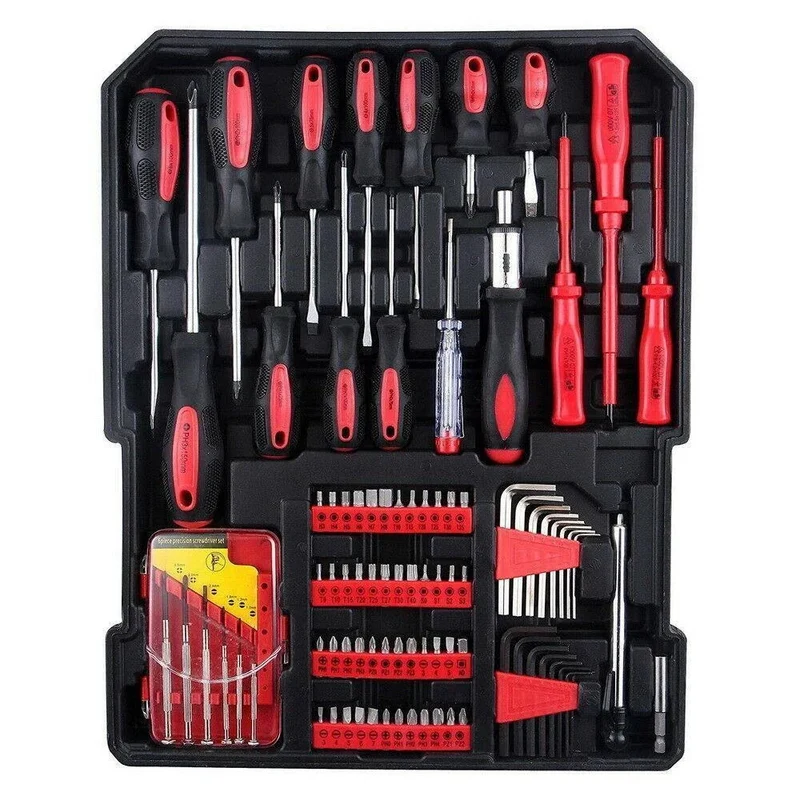 Set Attrezzi 800 Pezzi Professionale Cr-V con Valigia Ruote