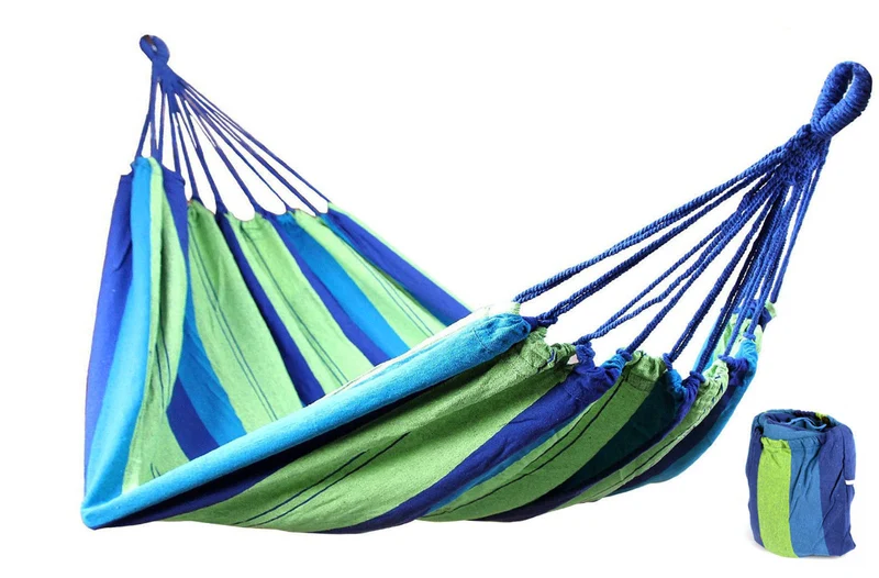 Amaca da Giardino Singola in Cotone con Sacca – 185x80 cm – Uso Esterno e Interno