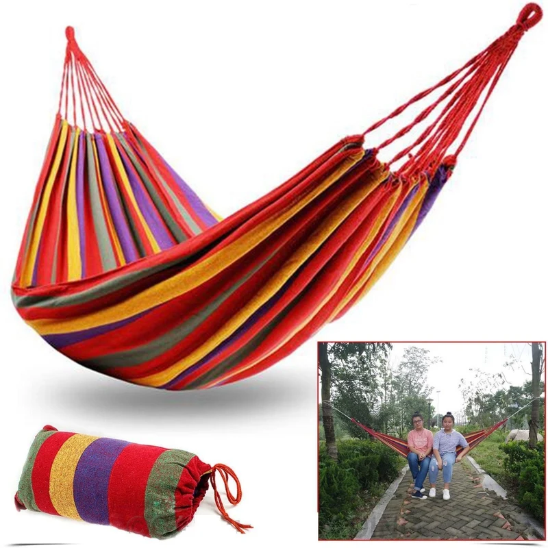 Amaca da Giardino Singola in Cotone con Sacca – 185x80 cm – Uso Esterno e Interno