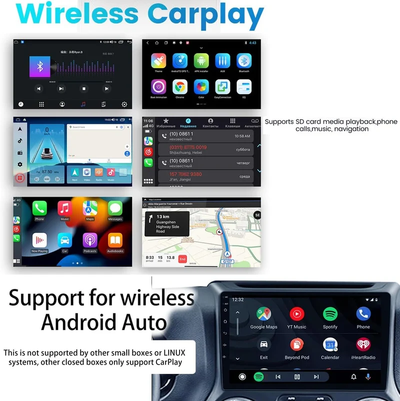 CarPlay AI Box – Adattatore Wireless per Apple CarPlay e Android Auto con Supporto Video, YouTube e Netflix