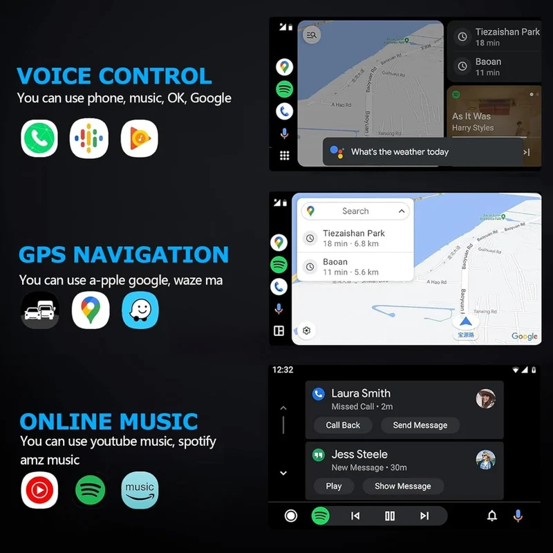 Adattatore Wireless 2 in 1 per Android Auto e Apple CarPlay – Compatibilità Universale, Connessione Stabile, Design Compatto