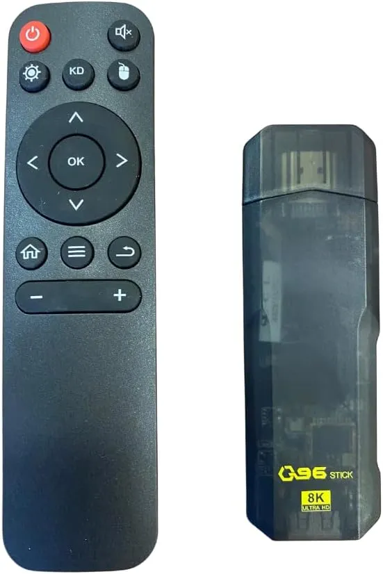 Q96 Firestick Android TV 8GB+128GB con supporto 4K, Wi-Fi Dual Band e telecomando mouse. Trasforma la tua TV in una smart TV Android potente e veloce.