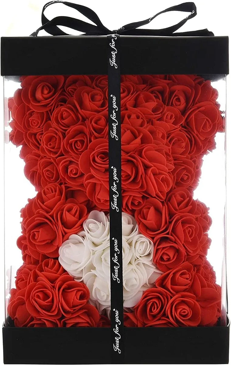 Orso di Fiori Artigianale Simbolo d'Amore per Eventi Indimenticabili Vari Colori