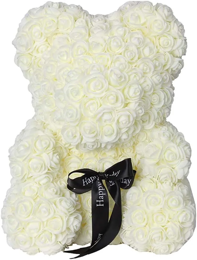 Orso di Fiori Artigianale Simbolo d'Amore per Eventi Indimenticabili Vari Colori