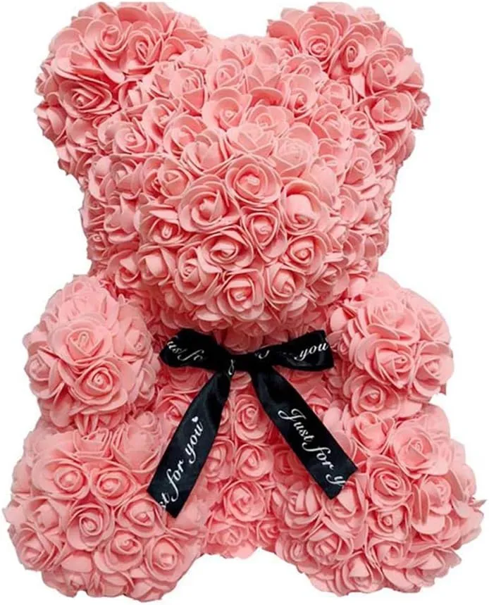Orso di Fiori Artigianale Simbolo d'Amore per Eventi Indimenticabili Vari Colori