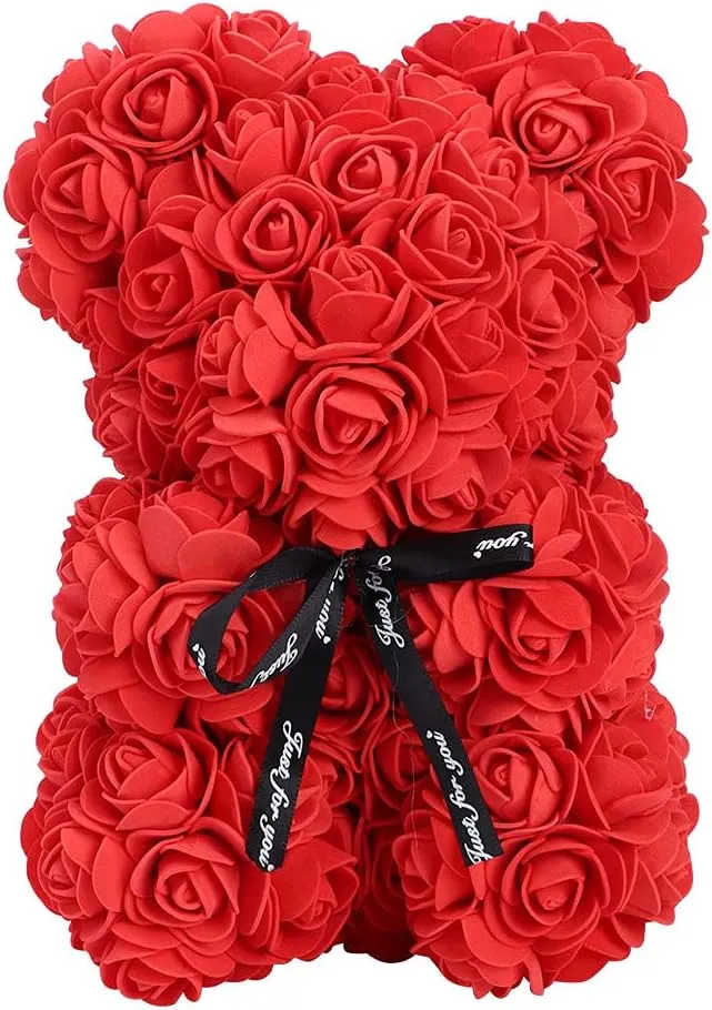 Orso di Fiori Artigianale Simbolo d'Amore per Eventi Indimenticabili Vari Colori
